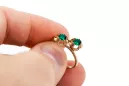 Emerald Original Vintage 14K Rose Gold Ring Vintage style vrc266r